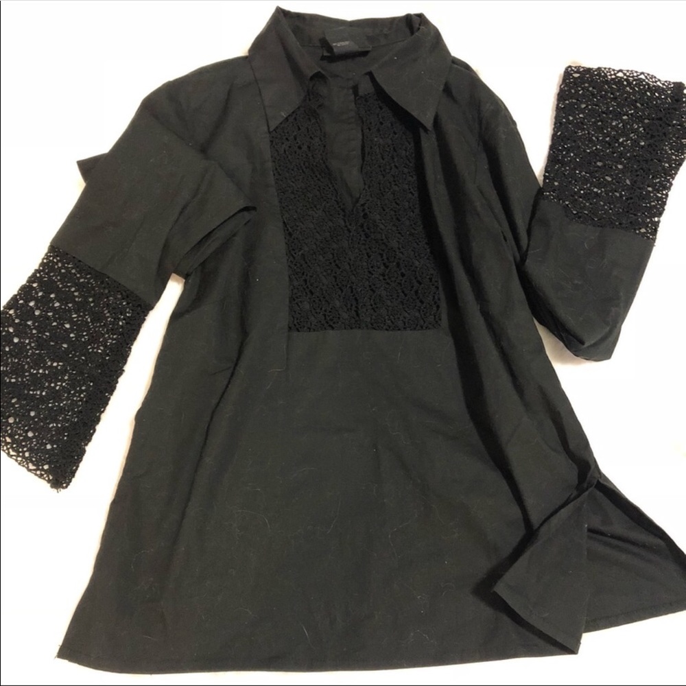 The Limited Black shirt with Laser Cut Sle…
